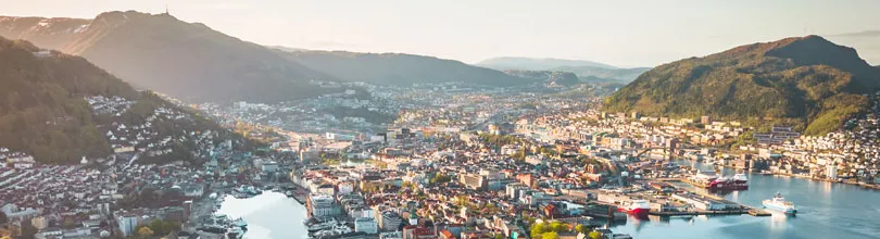 Bergen, the capital of the fjords in Norway.