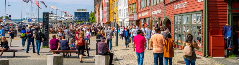 Bryggen in Bergen, Norway (Sven Erik Knoff Visit Norway). 