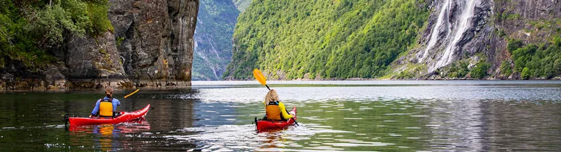 Kayak trip on Geirangerfjordn Norway (Visit Alesund & Geiranger Oddgeir Visnes.