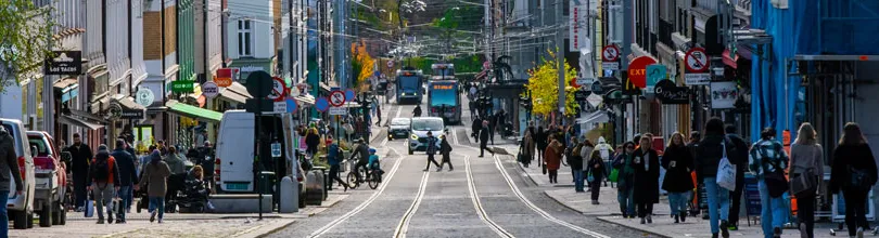 City street in Oslo, Norway.