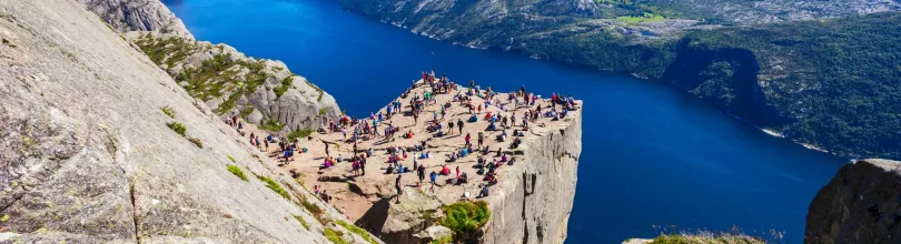 Pulpit rock in Norway.